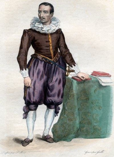 Portrait of Pierre de Bourdeille, seigneur de Brantome, French historian, soldier and biographer by French School